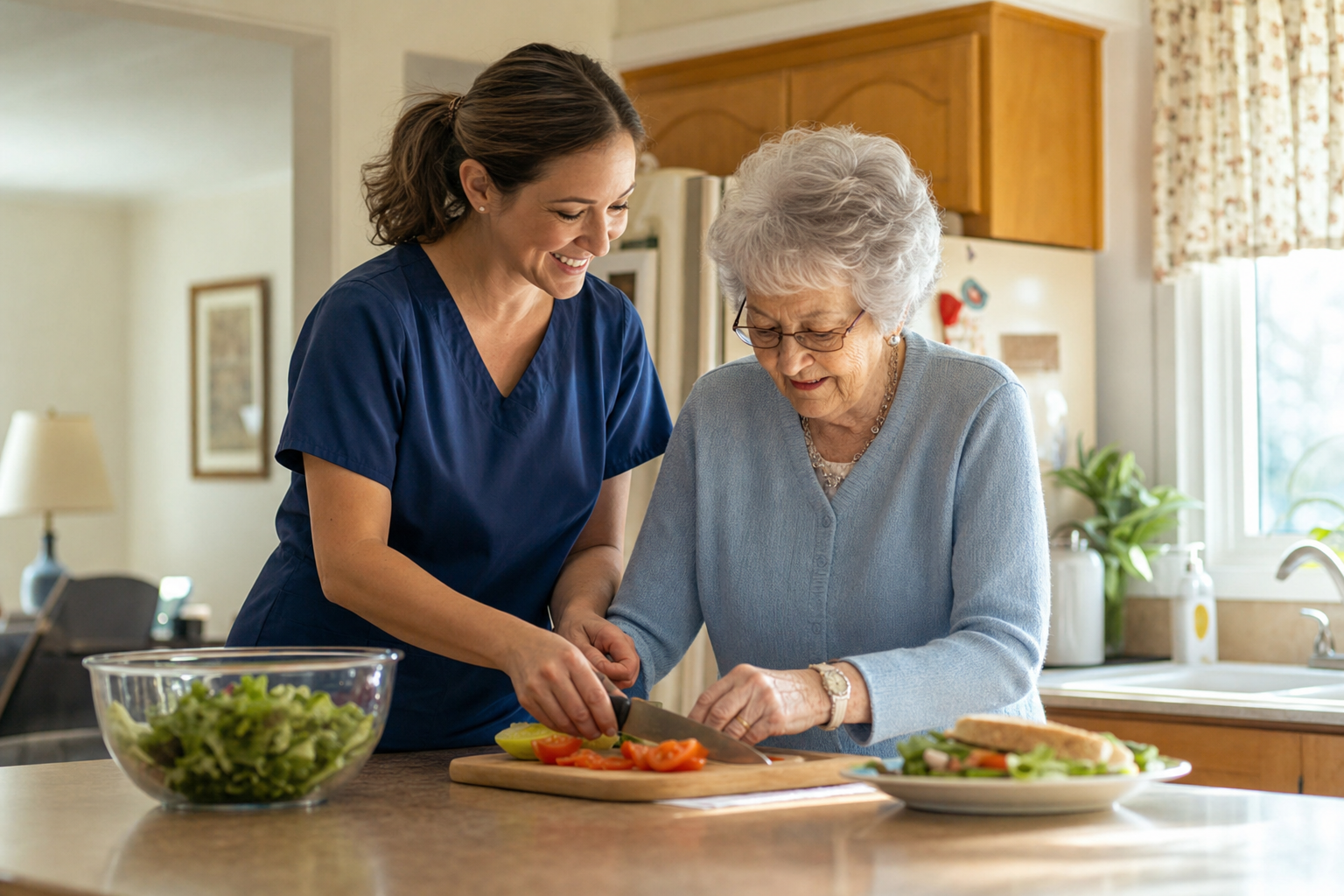 Hands-free Shift Chat during a visit.